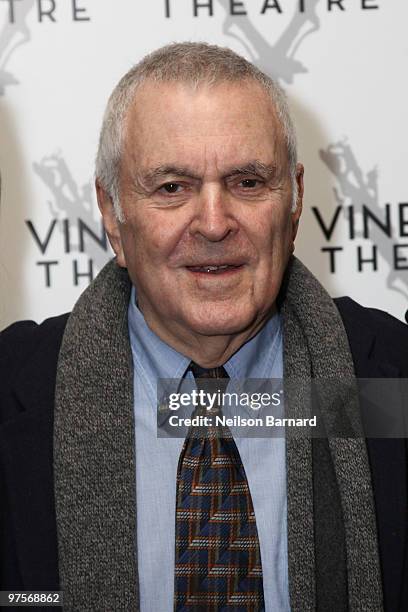 Composer John Kander attends the Vineyard Theatre Gala honoring the work of Kander and Ebb at Hudson Theatre Millennium Broadway Hotel on March 8,...