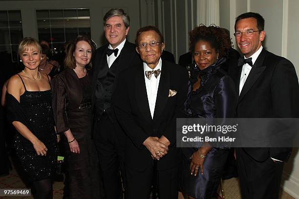 Singer Marianni Ebert, Sharon Smith, former US Senator Gordon Smith, Radio Personality Hal Jackson, Debi Jackson and Metoerologist Dave Price attend...