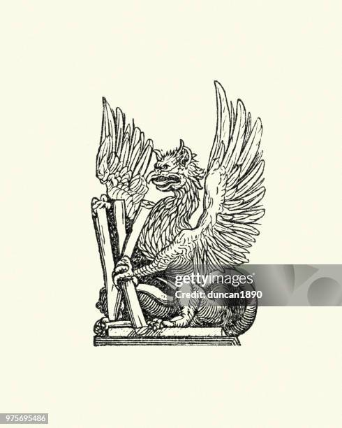 stockillustraties, clipart, cartoons en iconen met griffin - griffioen