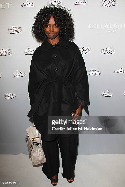 Aissa Maiga attends the Chaumet cocktail party at Place Vendome on March 8, 2010 in Paris, France.