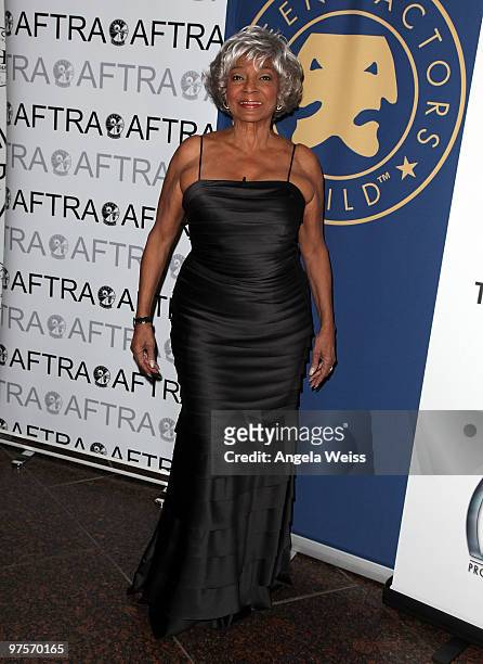Actress Nichelle Nichols attends 'Out Of Silence: Readings from the Afghan Women's Writing Project' at the Museum Of Tolerance on March 8, 2010 in...