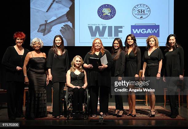 Actresses Marcia Wallace, Nichelle Nichols, Bahar Soomekh, Teal Sherer, Conchata Ferrell, Summer Bishil, Nadia Bjorlin, Nancy Travis and Jodie Long...