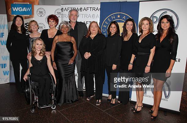 Actresses Jodie Long, Teal Sherer, Marcia Wallace, Nichelle Nichols, director Frederick Ponzlov, actresses Conchata Ferrell, Summer Bishil, Bahar...