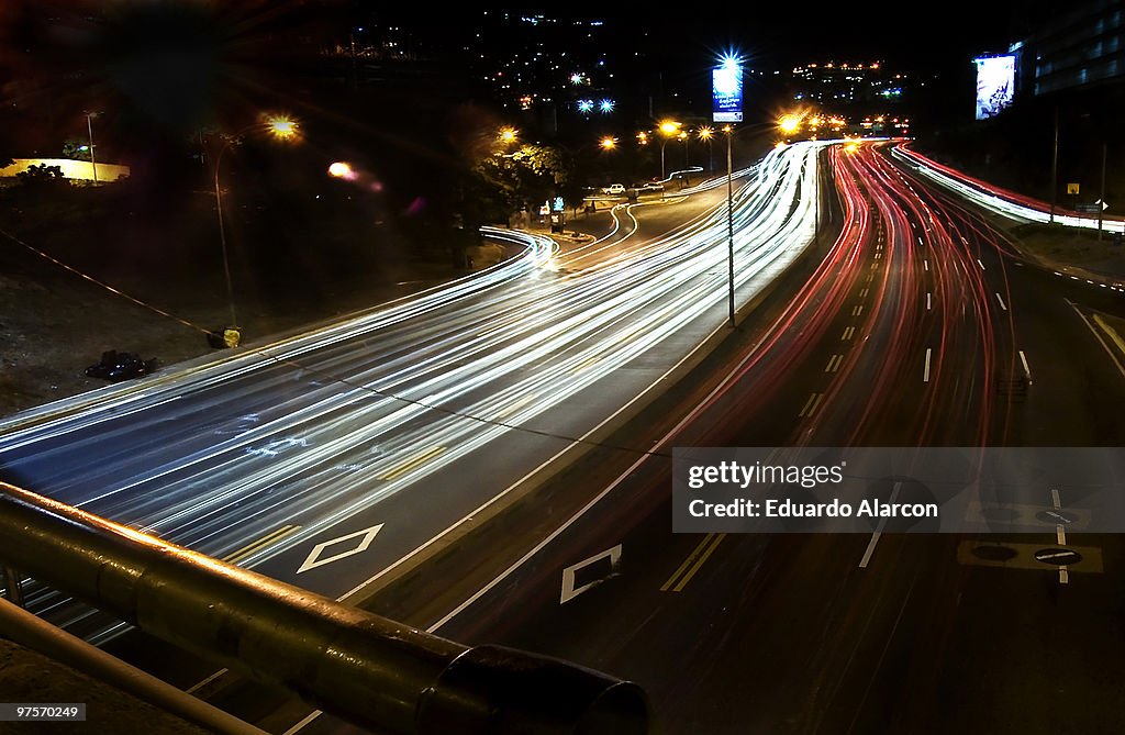 Traffic in the east highway, in Caracas