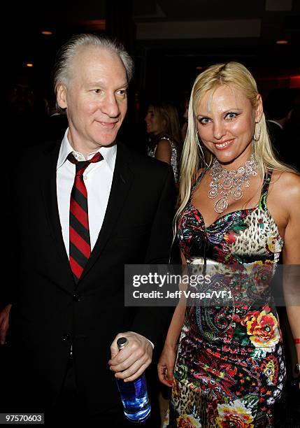 Bill Maher and guest attends the 2010 Vanity Fair Oscar Party hosted by Graydon Carter at the Sunset Tower Hotel on March 7, 2010 in West Hollywood,...