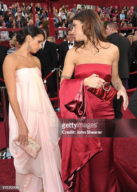 Luciana Damon and Elisabetta Canalis arrives at the 82nd Annual Academy Awards held at the Kodak Theatre on March 7, 2010 in Hollywood, California.