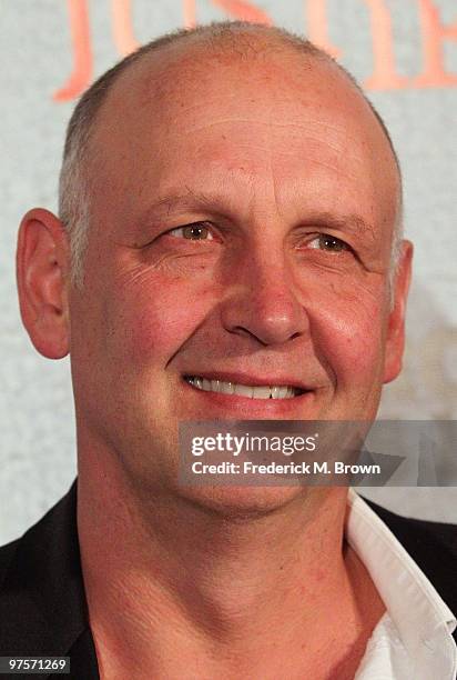 Actor Nick Searcy attends the premiere of the television show "Justified" at the Directors Guild of America on March 8, 2010 in Los Angeles,...