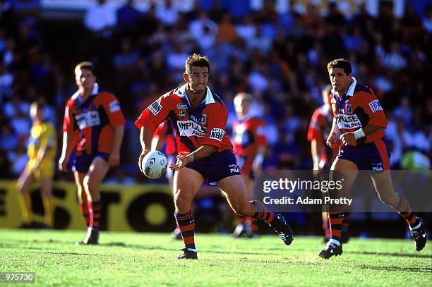 Andrew Johns of the Newcastle Knights in action durng the Round 1NRL match between the Newcatle Knights and Northern Eagles played at Marathon...