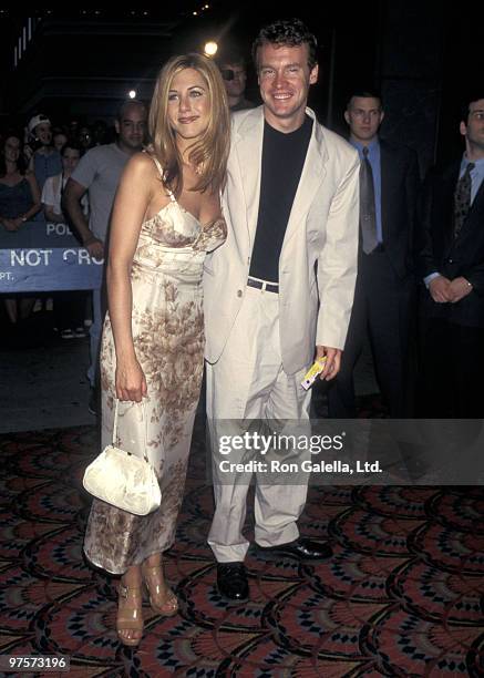 Actress Jennifer Aniston and actor Tate Donovan attend the "Picture Perfect" New York City Premiere on July 28, 1997 at Sony Theatres Lincoln Square...
