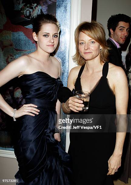 Actresses Kristen Stewart and Jodie Foster attend the 2010 Vanity Fair Oscar Party hosted by Graydon Carter at the Sunset Tower Hotel on March 7,...