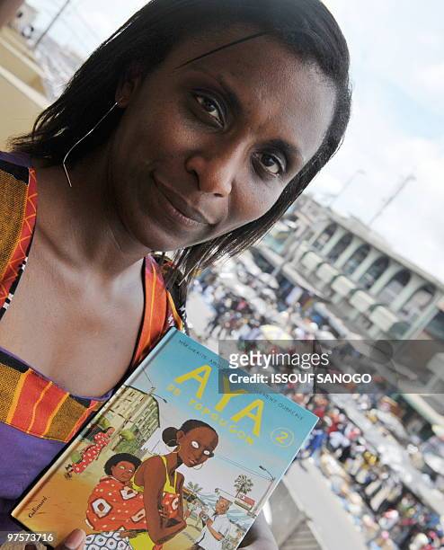 Evelyne AKA Ivory Coast's Marguerite Abouet, author of the comic book "Aya de Yopougon", poses on October 26, 2009 in Abidjan. With more than 300.000...