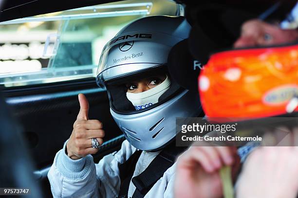 Arantxa Sanchez-Vicario attends the Laureus Driving Experience for Good part of the Laureus Sports Awards 2010 at the Yas Marina Circuit on March 9,...