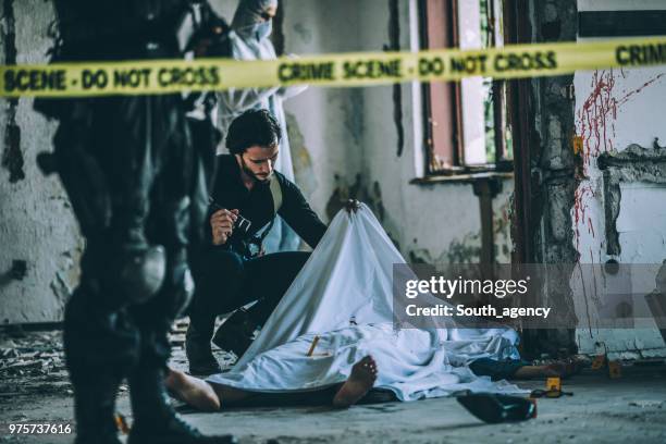crime scene - mean coworker stock pictures, royalty-free photos & images