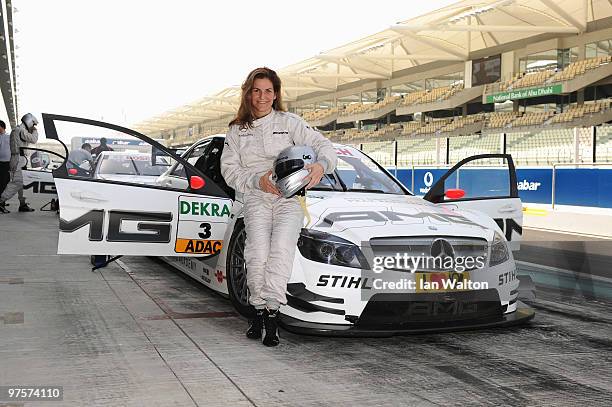 Arantxa Sanchez-Vicario attends the Laureus Driving Experience for Good part of the Laureus Sports Awards 2010 at the Yas Marina Circuit on March 9,...