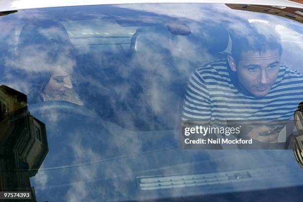 Christine Bleakley and Frank Lampard Sighted Leaving BBC Radio One before heading to Breakfast on March 9, 2010 in London, England.