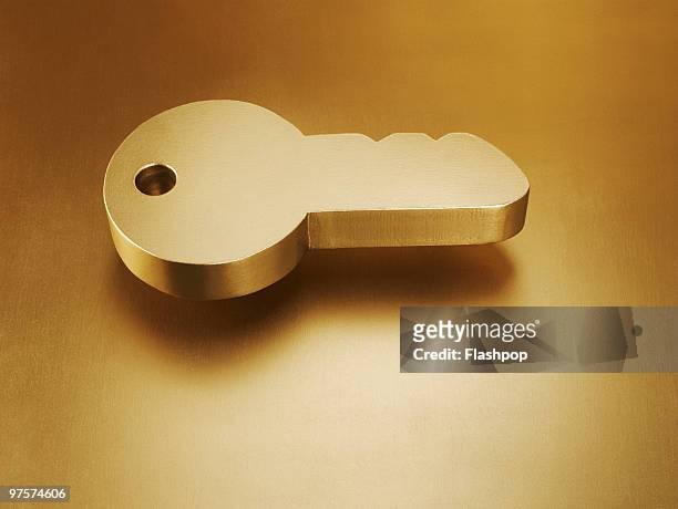 gold key symbol - golden key stock-fotos und bilder