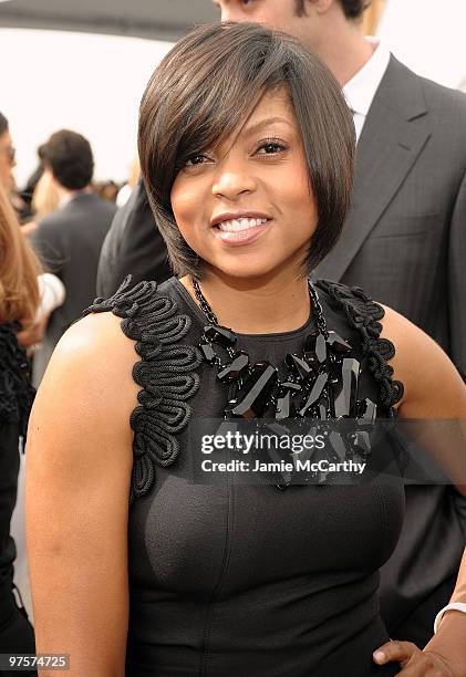 Actress Taraji P. Henson arrives at Film Independent's 2009 Independent Spirit Awards held at the Santa Monica Pier on February 21, 2009 in Santa...