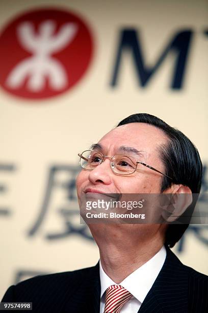 Thomas Ho, property director of MTR Corp., gestures during the company's 2009 annual results news conference in Hong Kong, China, on Tuesday, March...