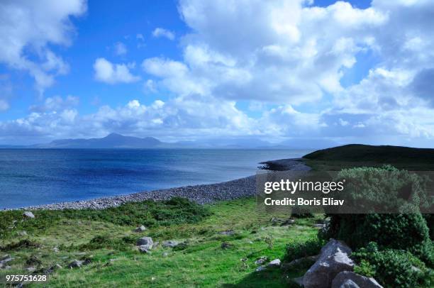 coastal landscape, mayo, ireland, achill island, mayo, ireland - county mayo imagens e fotografias de stock