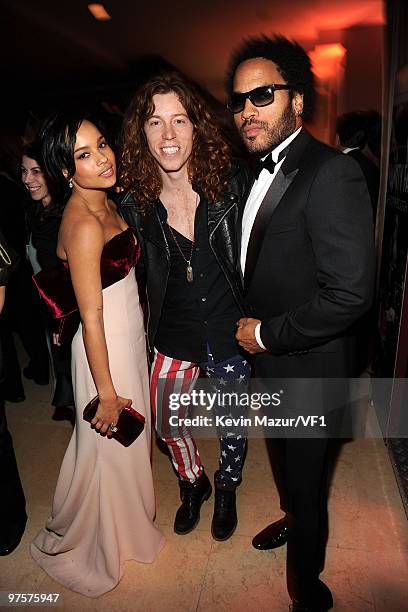 Zoe Kravitz, Sean White and Lenny Kravitz attends the 2010 Vanity Fair Oscar Party hosted by Graydon Carter at the Sunset Tower Hotel on March 7,...