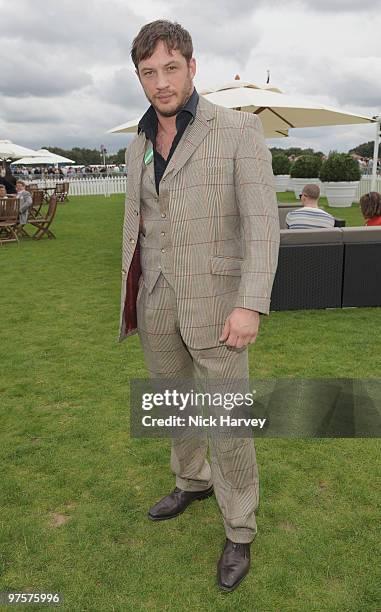 Tom Hardy at the Cartier tent during the Cartier Internaional Polo Day at Guards Polo Club on July 26, 2009 in Egham, England.