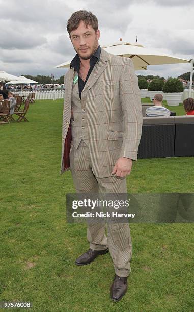 Tom Hardy at the Cartier tent during the Cartier Internaional Polo Day at Guards Polo Club on July 26, 2009 in Egham, England.