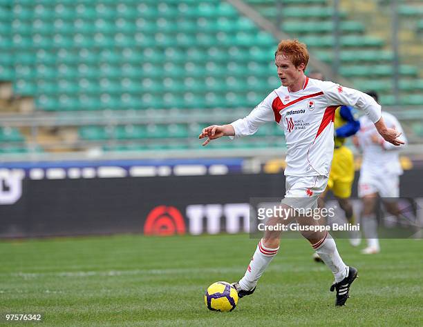 Alessandro Gazzi of Bari in action during the Serie A match between AS Bari and AC Chievo Verona at Stadio San Nicola on March 7, 2010 in Bari, Italy.