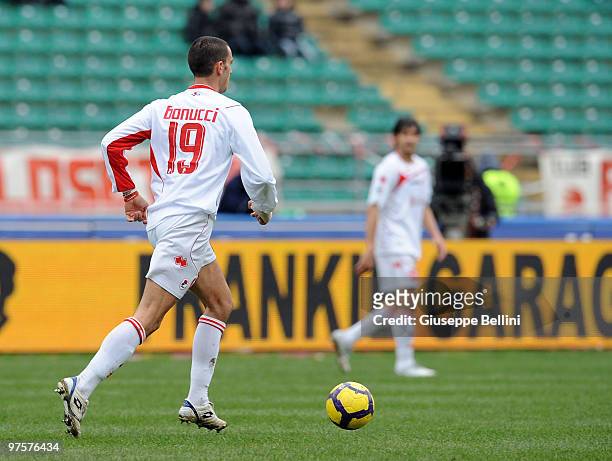 Leonardo Bonucci of Bari in action during the Serie A match between AS Bari and AC Chievo Verona at Stadio San Nicola on March 7, 2010 in Bari, Italy.