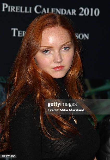 Lily Cole attends photocall to launch the 2010 Pirelli Calendar on November 19, 2009 in London, England.