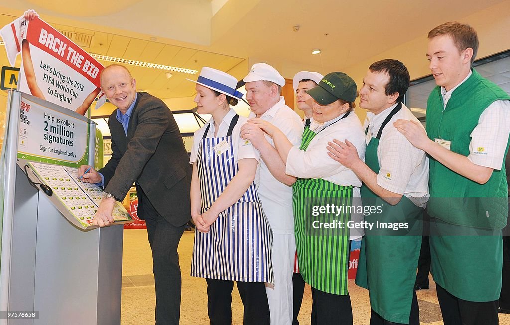 Morrisons Back the World Cup Bid Photo call