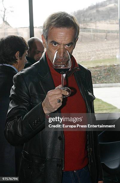 Spanish actor Imanol Arias launchs the new wine 'Hito 2008' on March 9, 2010 in Valladolid, Spain. The actor is one of the owners of 'Cepa 21' winery.