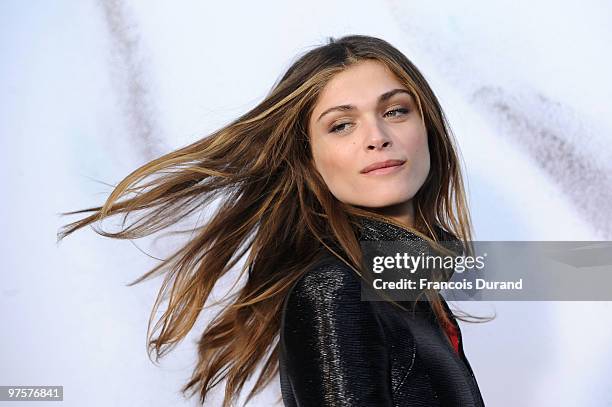 Elisa Sednaoui attends the Chanel Ready to Wear show as part of the Paris Womenswear Fashion Week Fall/Winter 2011 at Grand Palais on March 9, 2010...