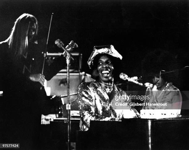 Sly Stone & Sly And The Family Stone perform live on stage in Los Angeles in 1974