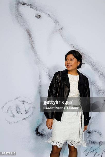 Siriwanwaree Nareerat arrives during the Chanel Ready to Wear show as part of the Paris Womenswear Fashion Week Fall/Winter 2011 at Grand Palais on...