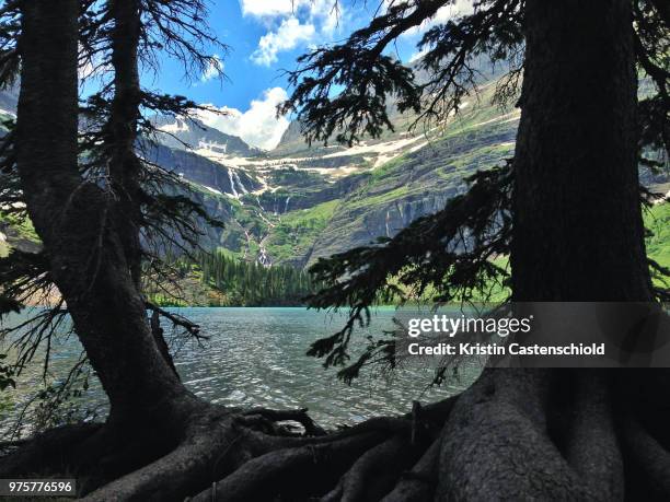 grinnell glacier lake - grinnell lake stock pictures, royalty-free photos & images