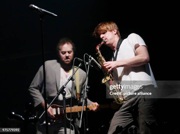 Dpatop - 18 May 2018, Germany, Moers: Saxophonist Chris Pitsiokos from New York and a member of the band CP Unit performing at the Moers Festival....