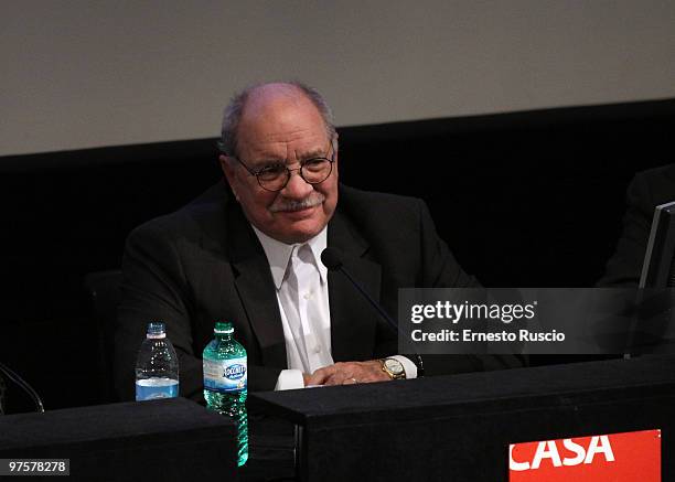 Paul Schrader attends a screening of "Viaggio nel Cinema Americano" at Casa del Cinema on March 8, 2010 in Rome, Italy.