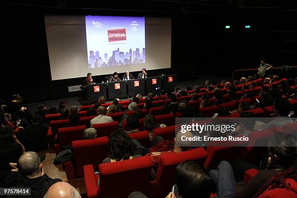 Paul Schrader attends a screening of "Viaggio nel Cinema Americano" at Casa del Cinema on March 8, 2010 in Rome, Italy.