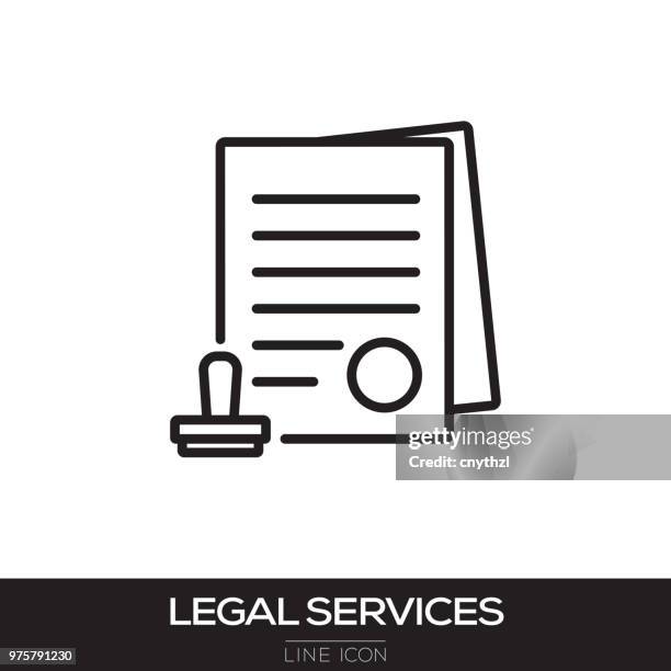 legal services line icon - goods and service tax stock illustrations