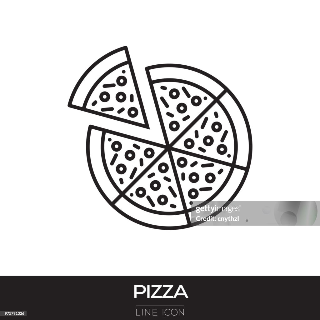 PIZZA LINE ICON
