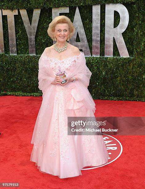 Barbara Davis arrives at the 2010 Vanity Fair Oscar Party hosted by Graydon Carter held at Sunset Tower on March 7, 2010 in West Hollywood,...