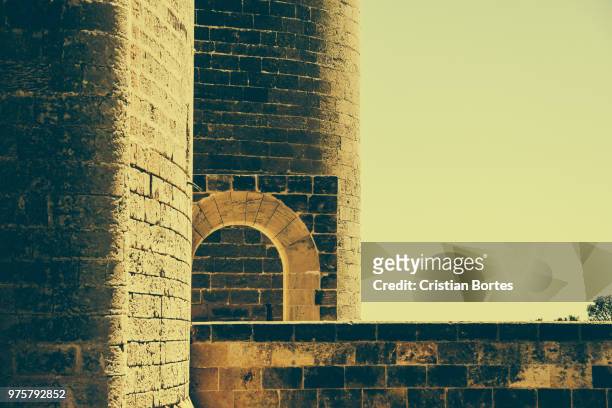 bellver castle - mallorca - bortes stock pictures, royalty-free photos & images