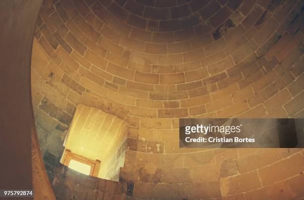 bellver castle tower interior, palma de mallorca, spain - bortes bildbanksfoton och bilder