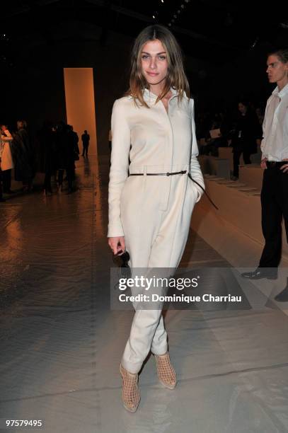 Elisa Sednaoui attends the Chloe Ready to Wear show as part of the Paris Womenswear Fashion Week Fall/Winter 2011 at Espace Ephemere Tuileries on...