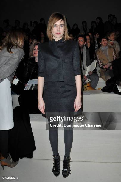 Marie Josee Croze attends the Chloe Ready to Wear show as part of the Paris Womenswear Fashion Week Fall/Winter 2011 at Espace Ephemere Tuileries on...