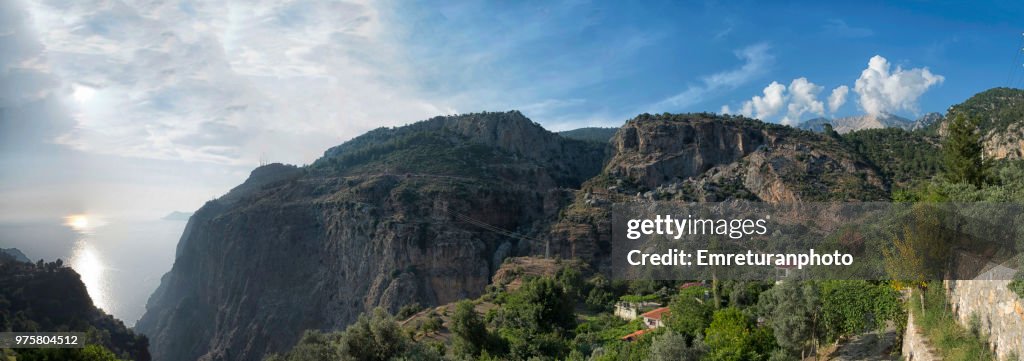 Faralya village and hills panorama near Fethiye.