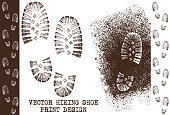 Vector grunge shoe prints