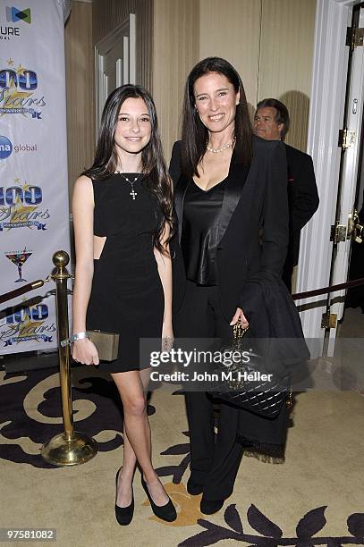 Lucy Julia Rogers-Ciaffa and Actress Mimi Rogers attend the 20th Annual Night of 100 Stars Oscar Gala in the Crystal Ballroom at the Beverly Hills...