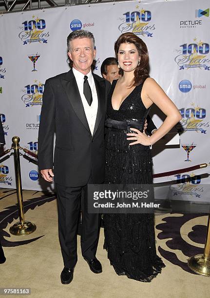 Actors Alan Thicke and Tanya Callau attend the 20th Annual Night of 100 Stars Oscar Gala in the Crystal Ballroom at the Beverly Hills Hotel on March...