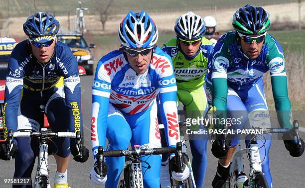 LtoR, Netherland's Vacansoleil cycling team's Netherland's Jens Mouris, Netherland's Skil-Shimano cycling team, Netherland's Koen de Kort, Italian...